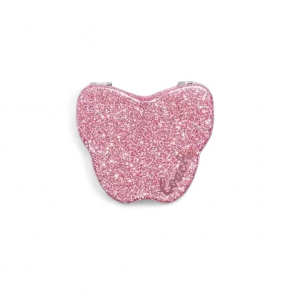 Coach pink glitter butterfly compact mirror